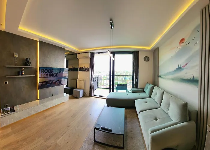 Belgrade Waterfront 16Fl Lux Apt City View & Free P Bělehrad