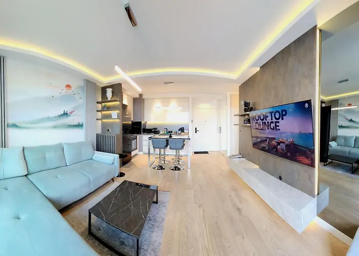 Belgrade Waterfront 16Fl Lux Apt City View & Free P Bělehrad