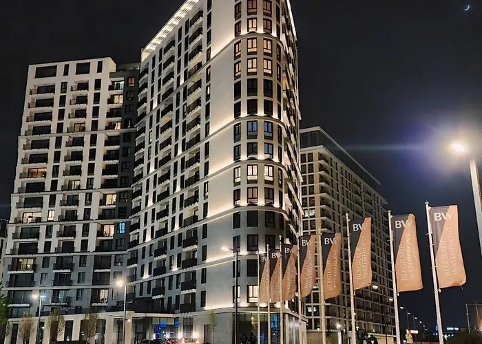 Belgrade Waterfront 16Fl Lux Apt City View & Free P Apartmán Bělehrad