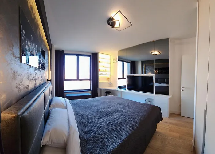 Belgrade Waterfront 16Fl Lux Apt City View & Free P Bělehrad